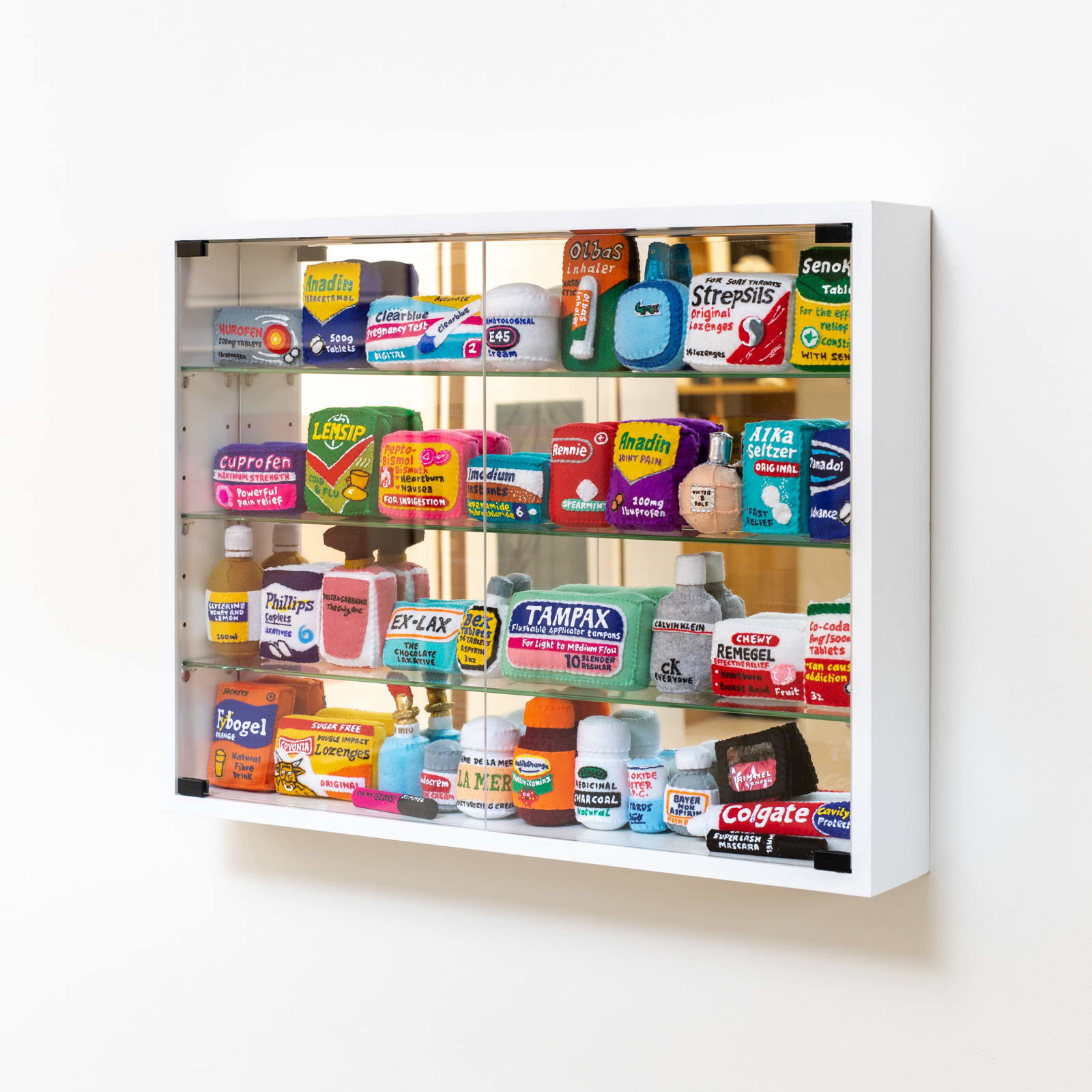 Lucy Sparrow, Bourdon Street Chemist Cabinet, 2020