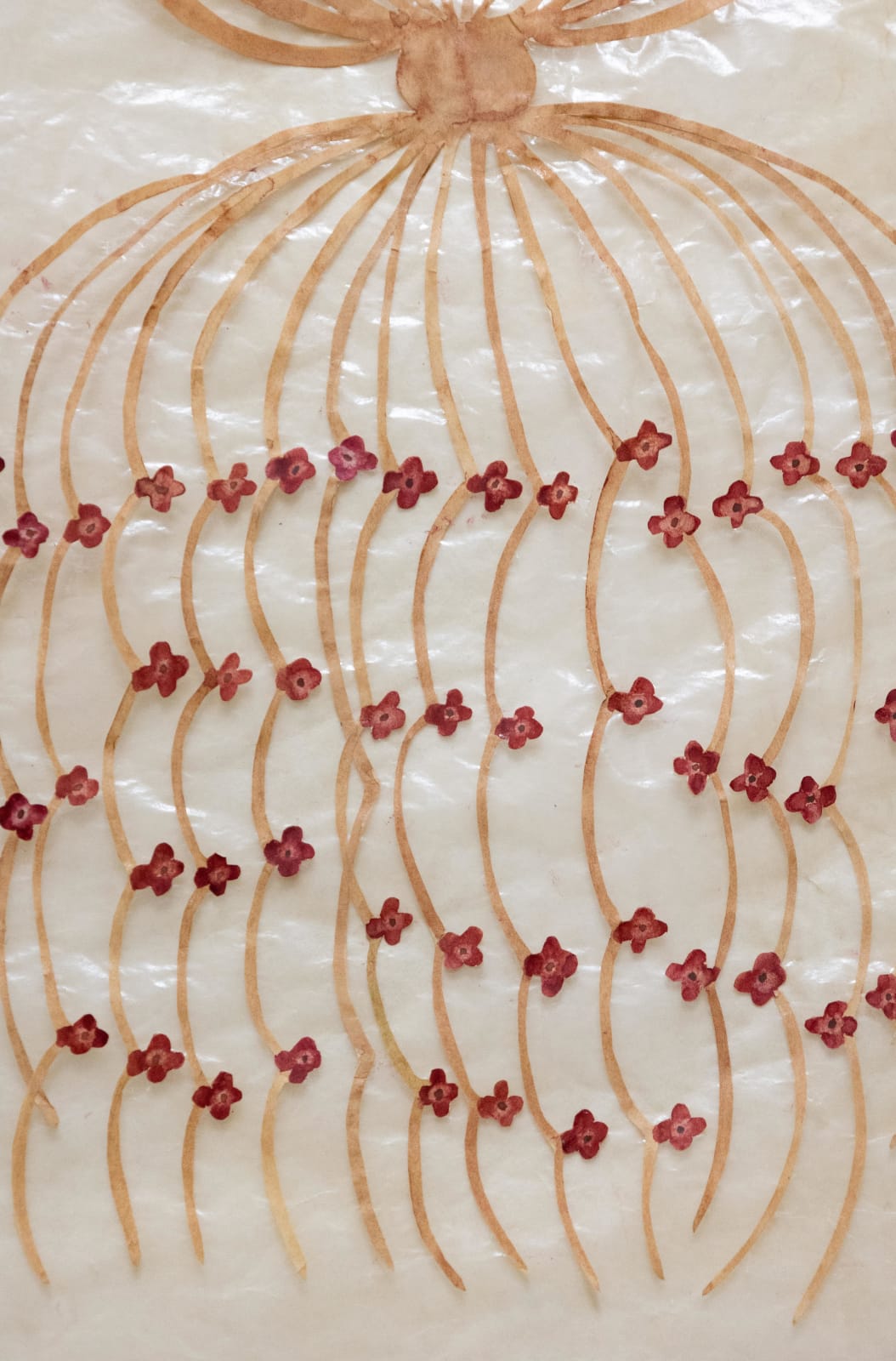 Fumi Imamura, One flower (red flower, spinning root) (花ひとつ(赤い花、 ぴょんぴょん根っ こ), 2025