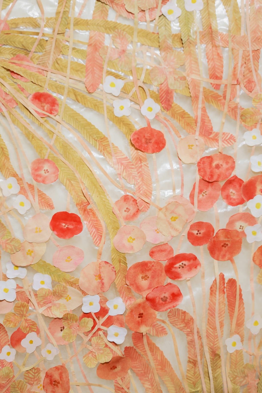 Fumi Imamura, Red and White Flowers Keman (紅白花華鬘), 2023