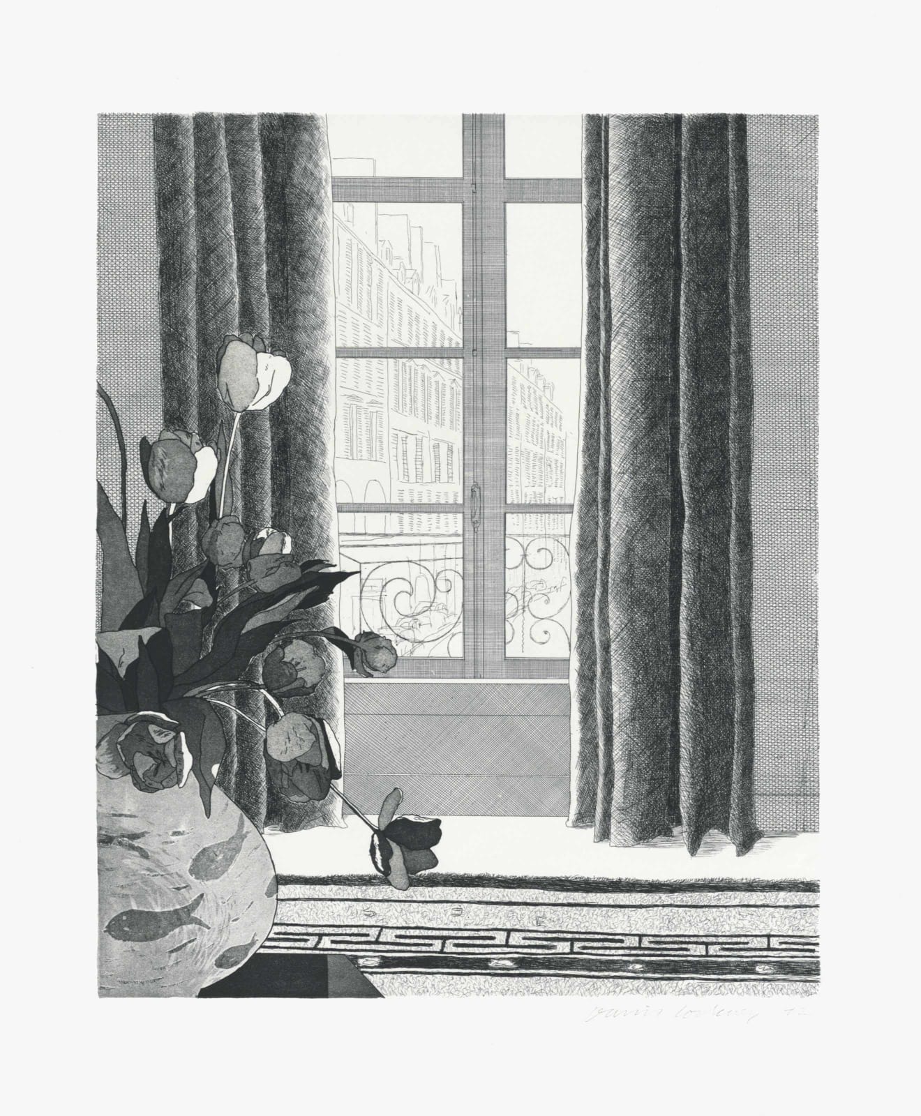 David Hockney, Rue de Seine, 1971
