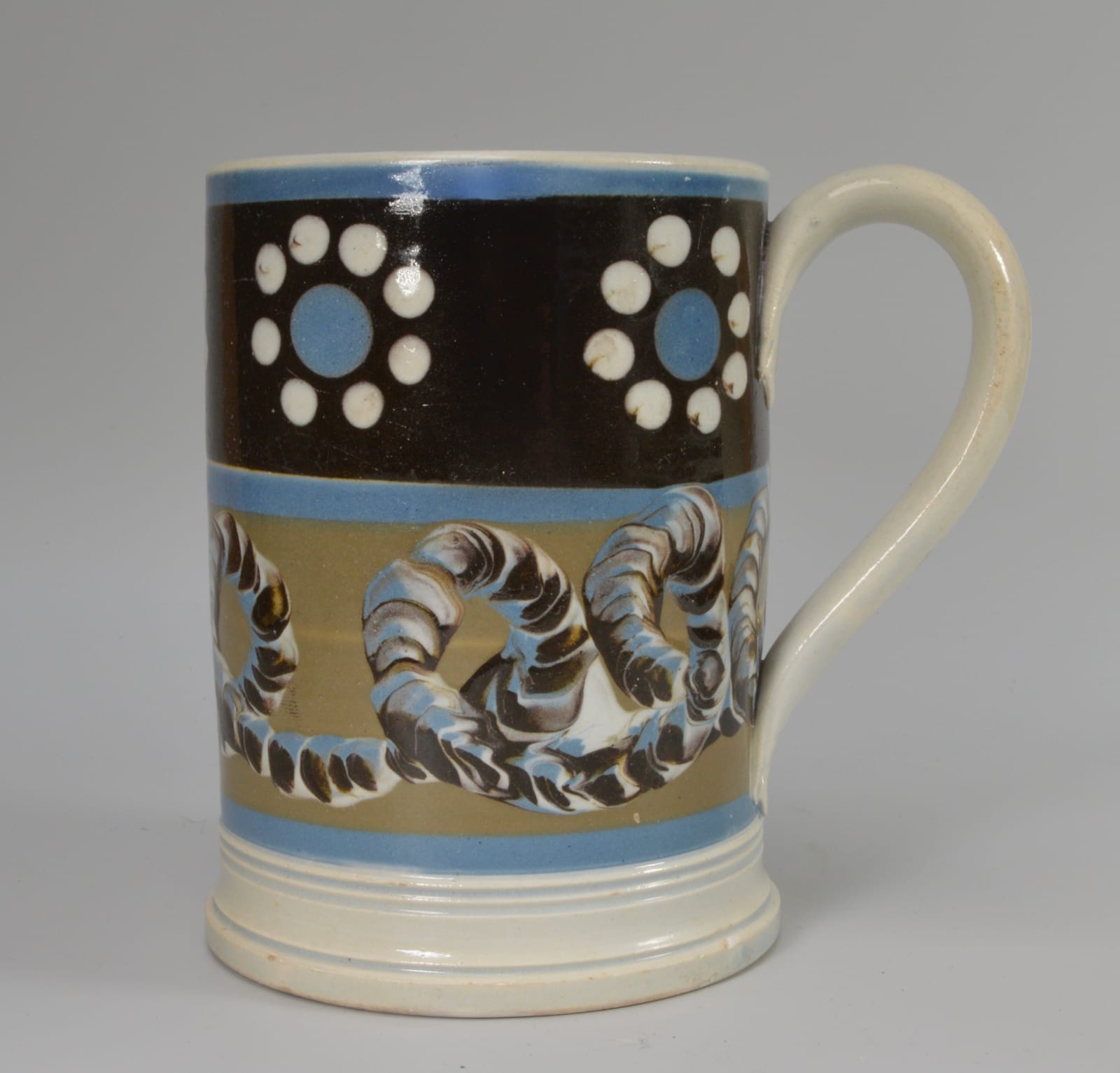 Unknown, Mochaware Mug with Snail Trail, 1830