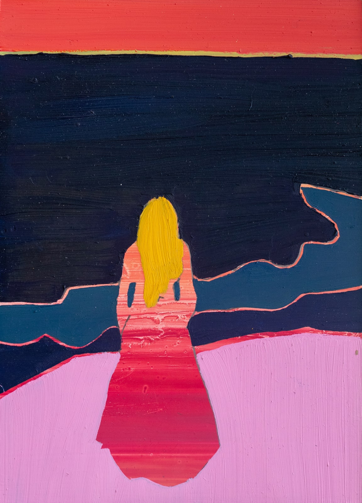 Tom Hammick, Woman Looking Out to Sea (After Munch), 2020