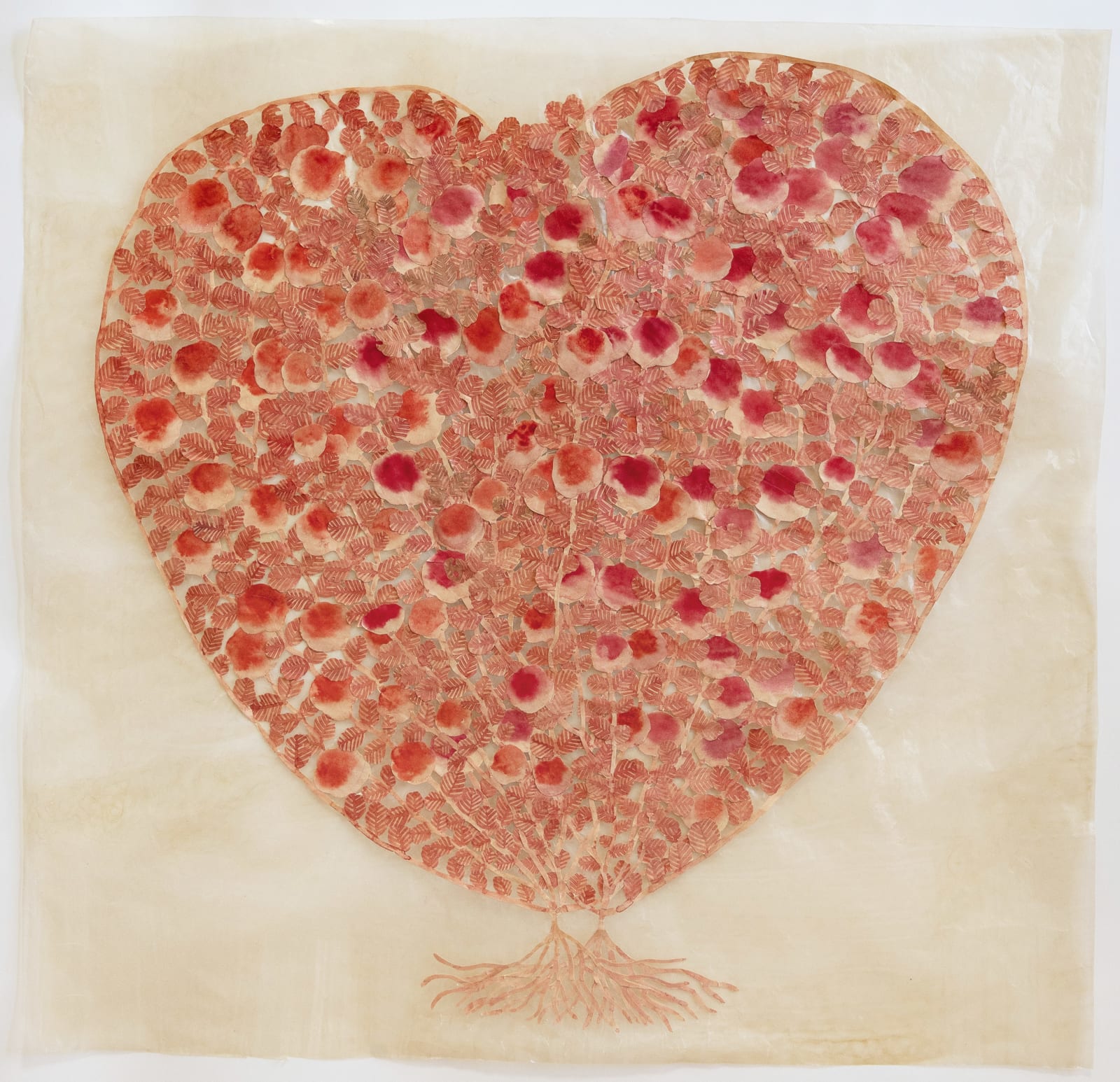 Fumi Imamura, Two Flowers (Two Roses, Heart Shape), 2024