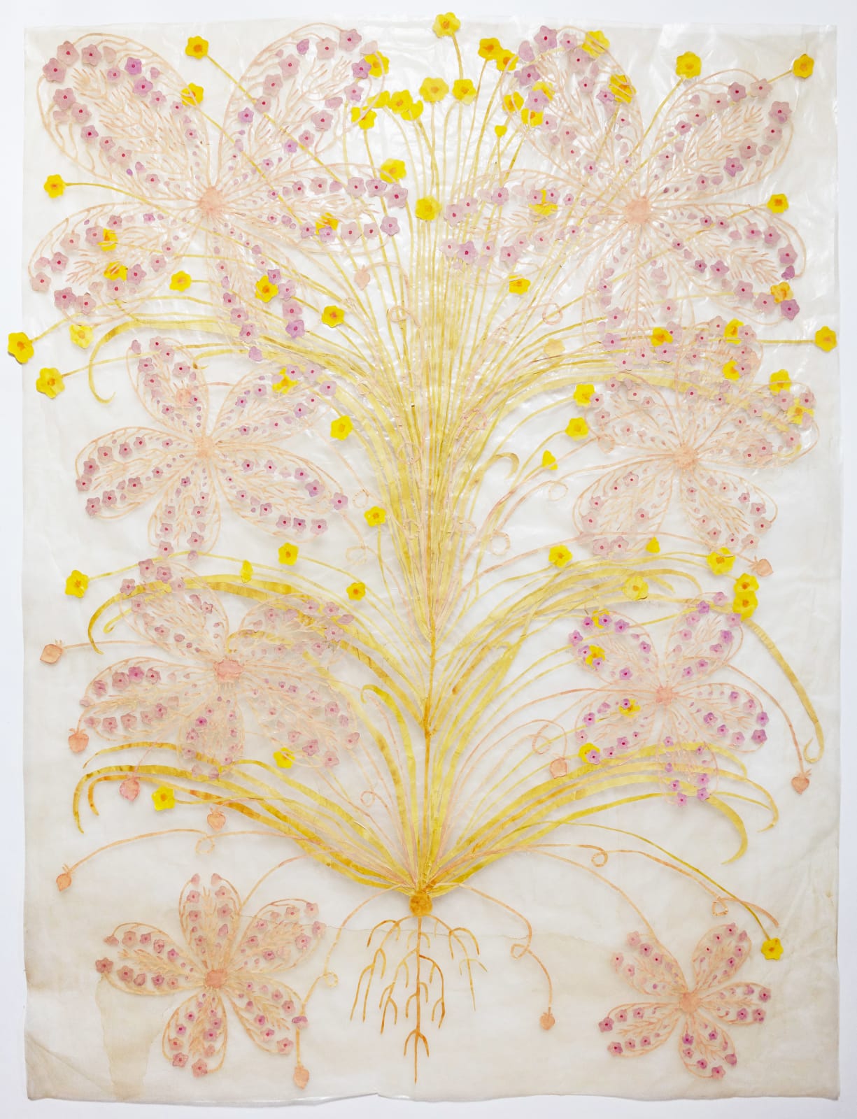 Fumi Imamura, Yellow Narcissus and Purple Flowers Halo, 2023
