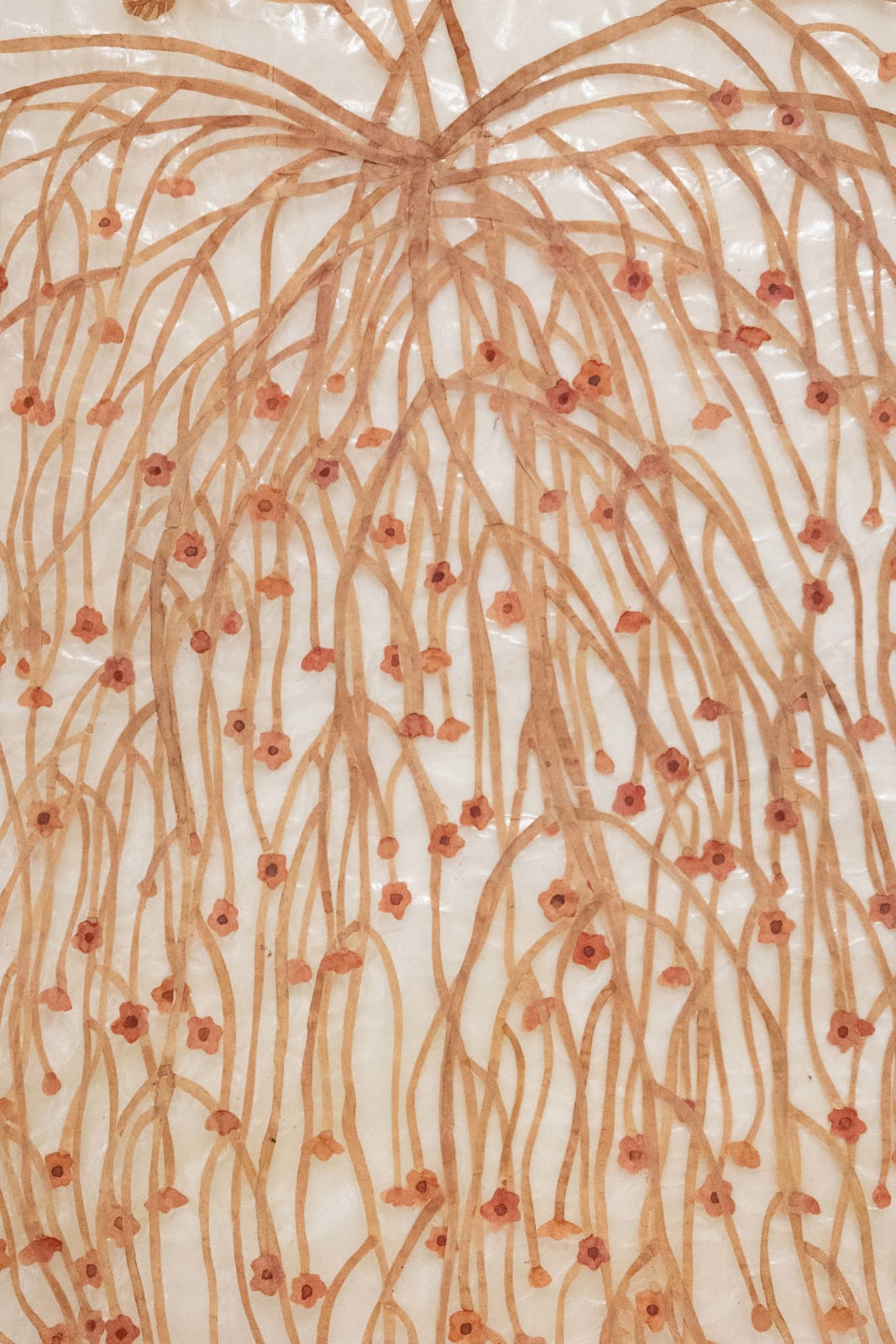 Fumi Imamura, Three red flowers, fruiting (赤い花みっつ, 結実), 2025