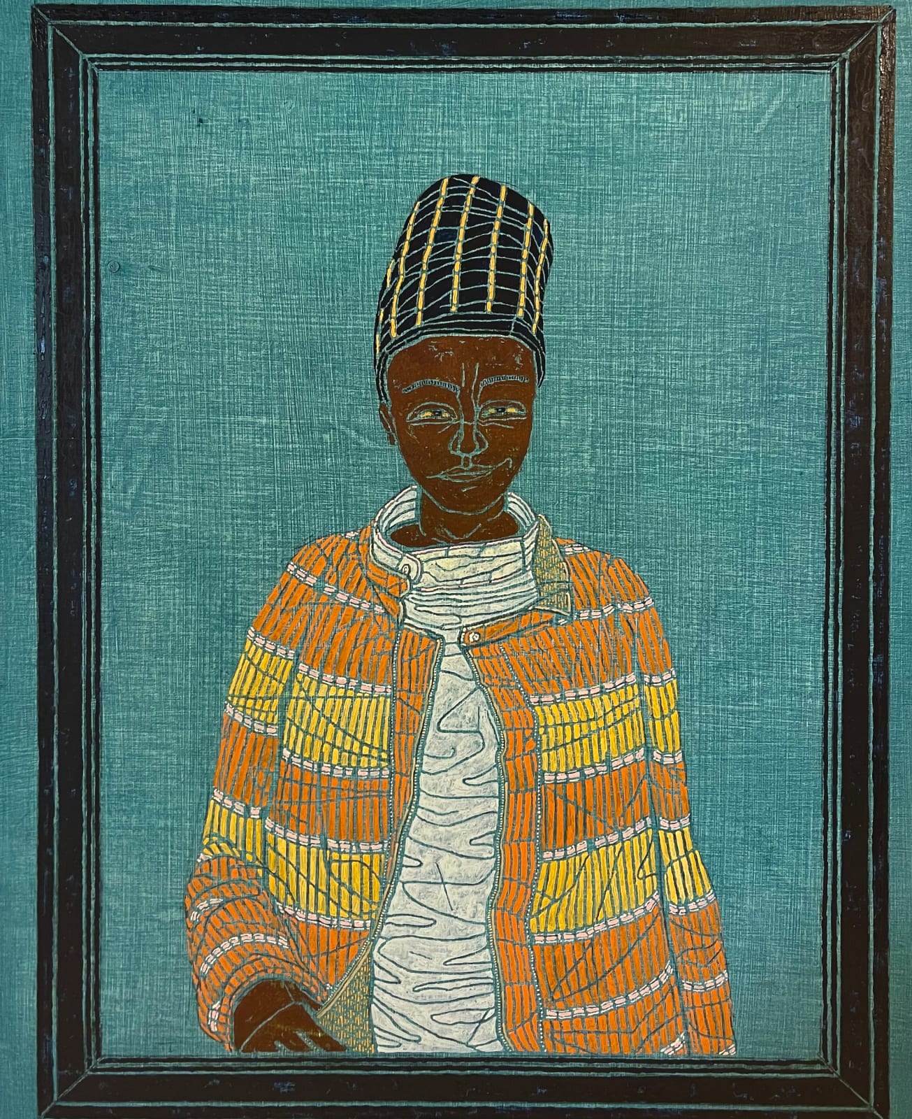 Stephen Chambers, Reflection of Francis Bebey (Black Mirror), 2024