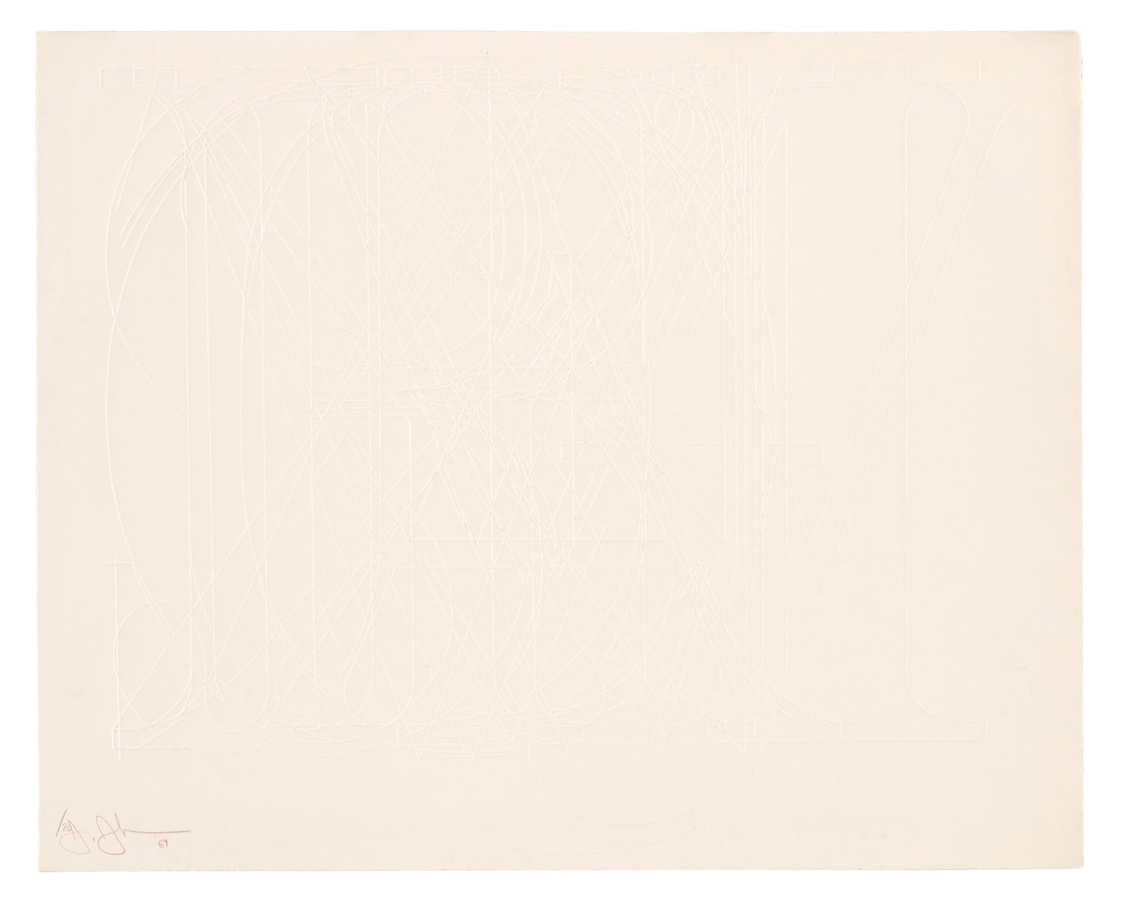 Jasper Johns, Alphabet, 1969