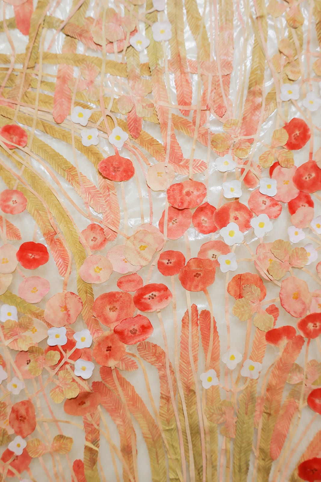 Fumi Imamura, Red and White Flowers Keman (紅白花華鬘), 2023