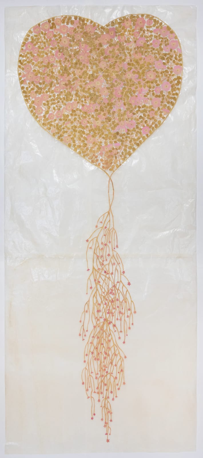 Fumi Imamura, Two flowers (pink flowers, heart shape) (花ふたつ(ももいろ のお花、ハート型) 仮), 2025
