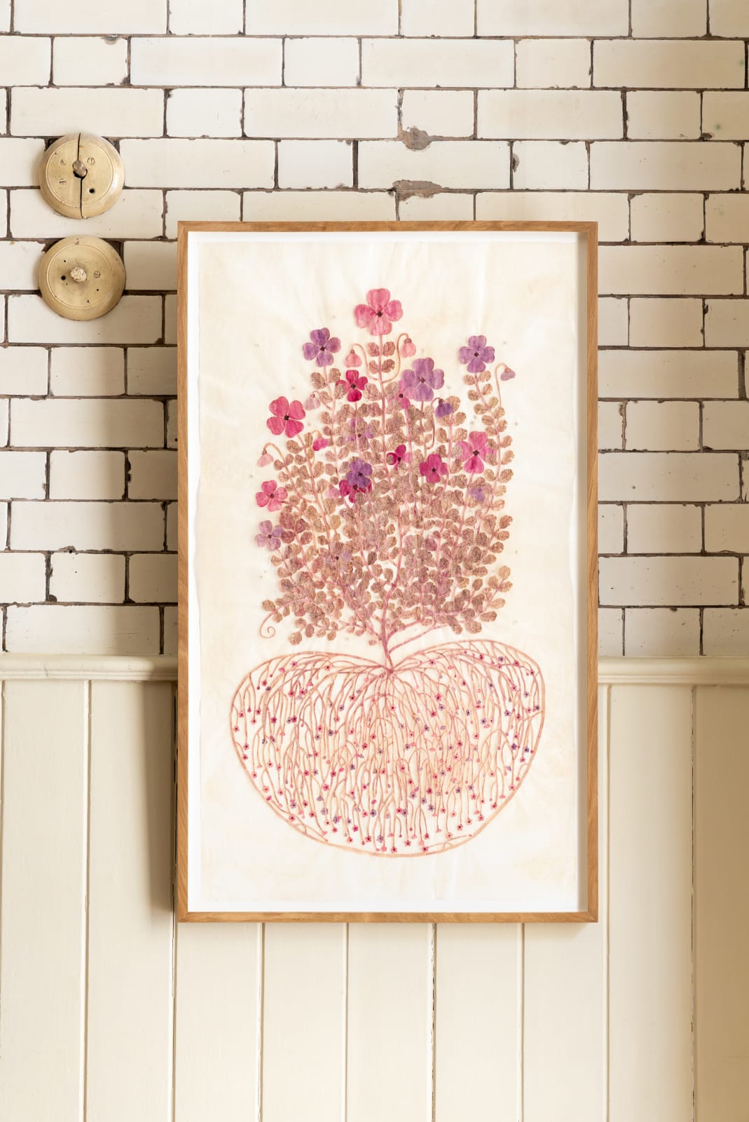 Fumi Imamura, Two purple flowers, fruiting (むらさきの花ふた つ、結実), 2025