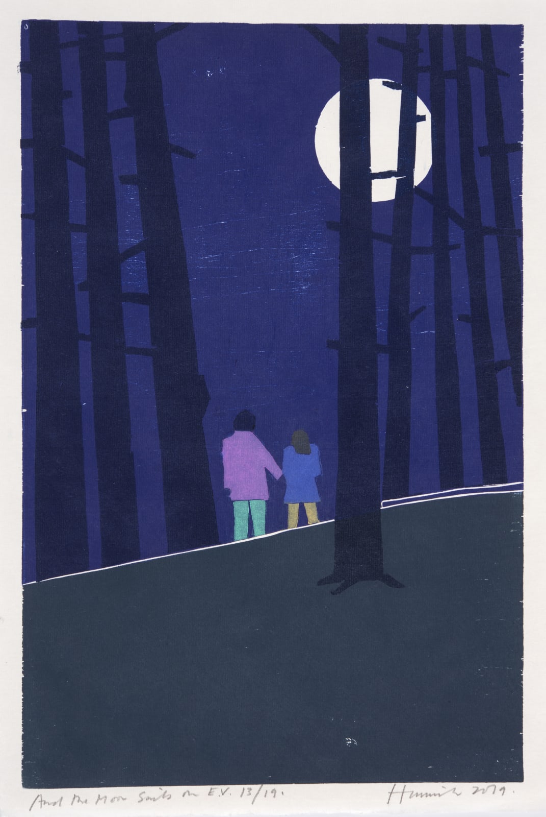 Tom Hammick, And the Moon Sails On, 2019