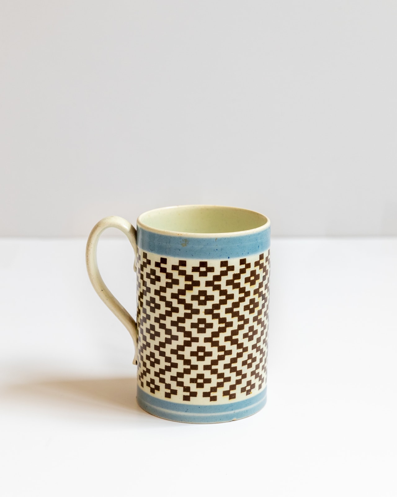 Unknown, Mochaware Mug with inlaid brown slip, 1820