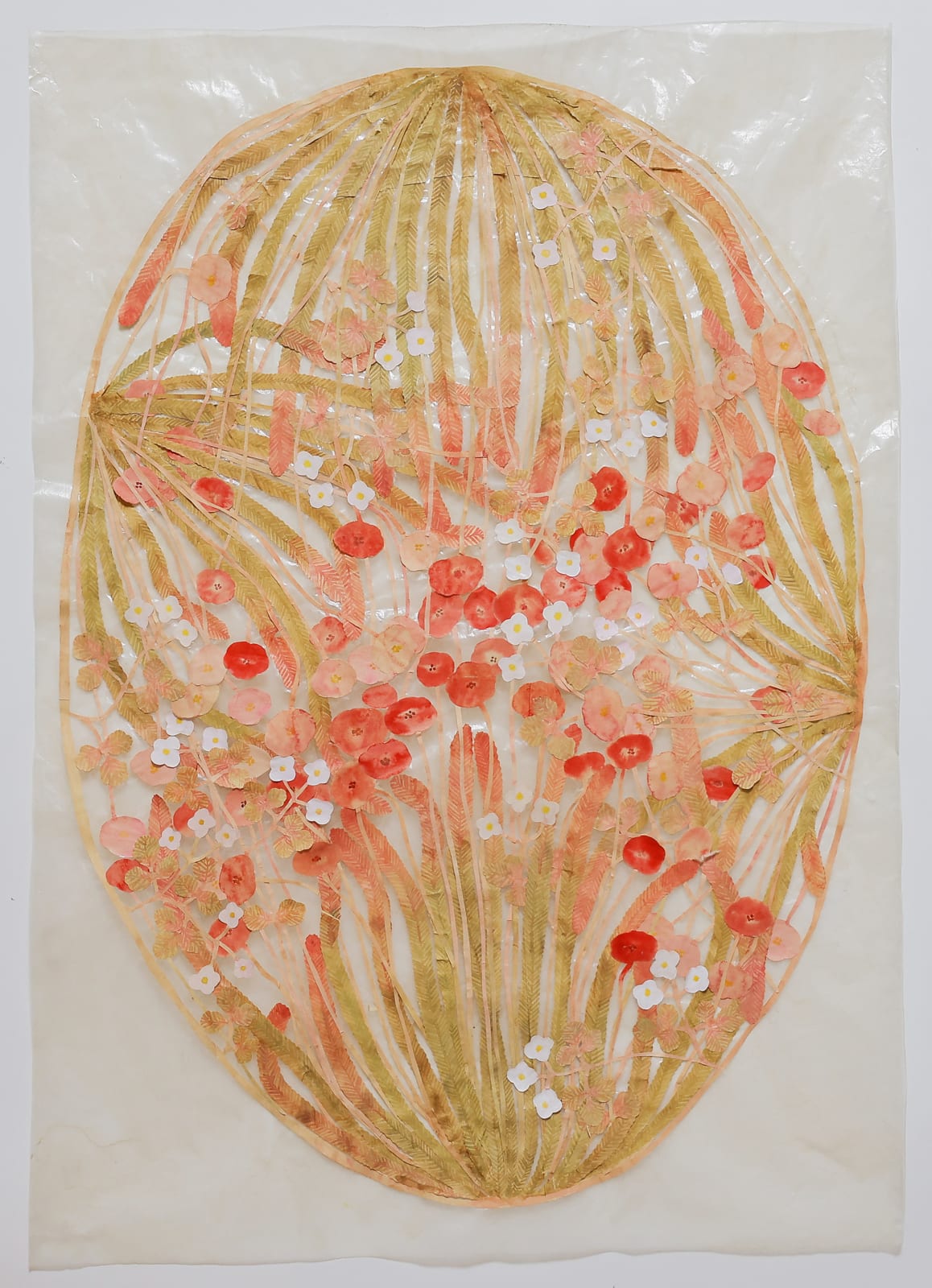 Fumi Imamura, Red and White Flowers Keman (紅白花華鬘), 2023