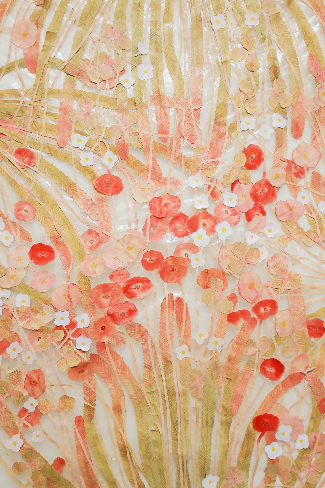Fumi Imamura, Red and White Flowers Keman (紅白花華鬘), 2023