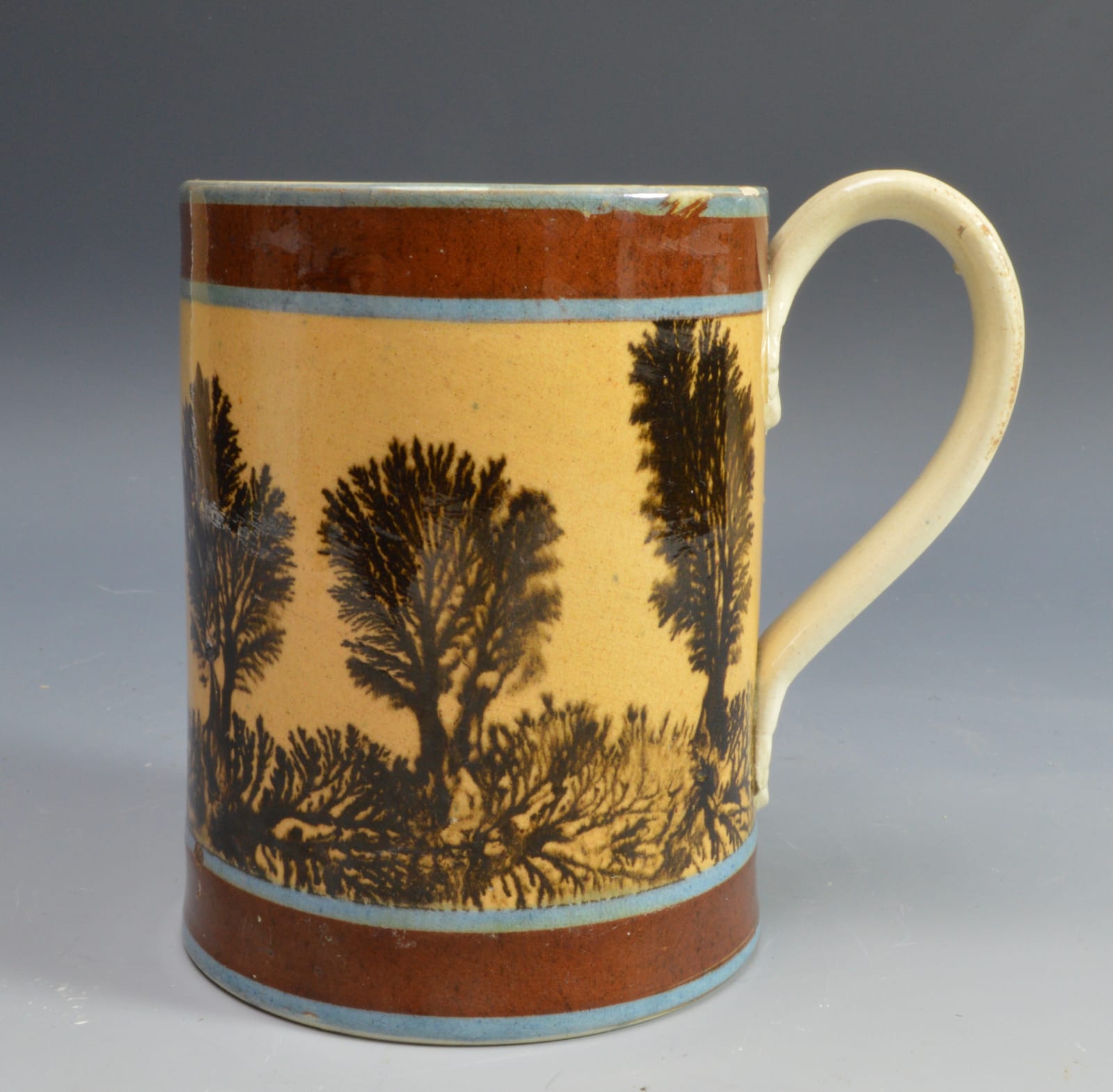 Unknown, Mochaware Mug with dendritic decoration, 1820