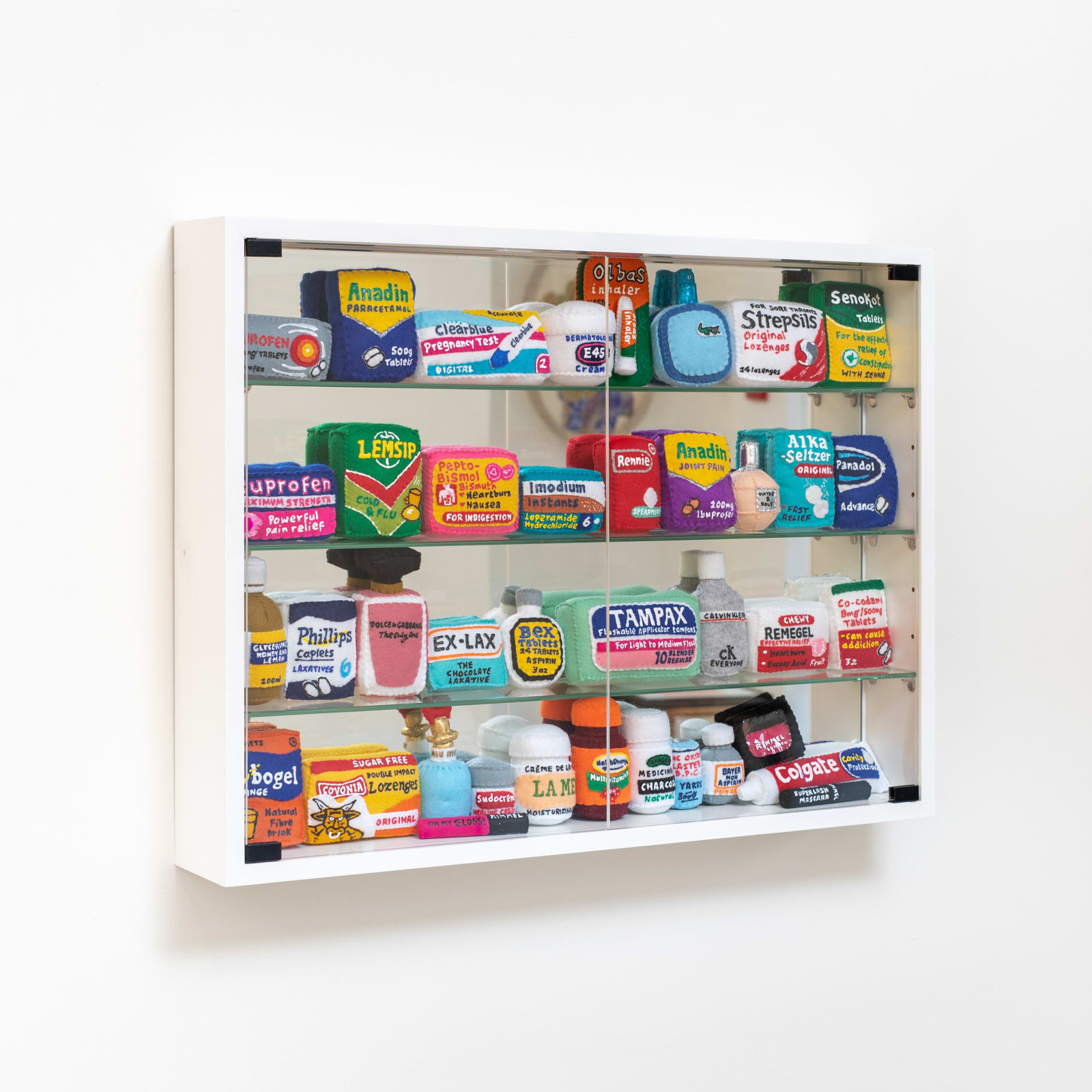 Lucy Sparrow, Bourdon Street Chemist Cabinet, 2020