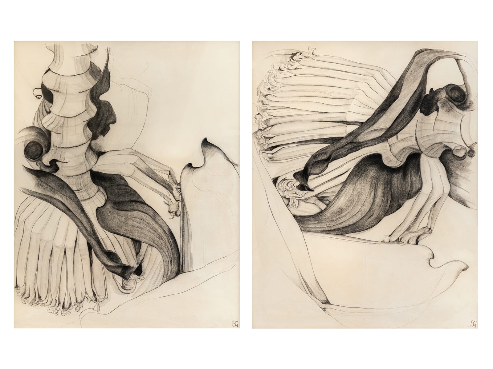 Sarah Graham, Musa acuminata (canvas) VIII - Diptych, 2025