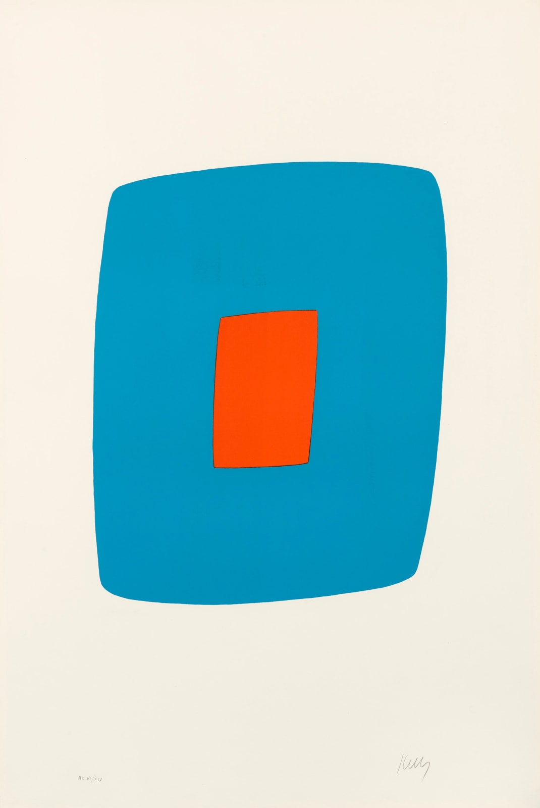 Ellsworth Kelly, Light Blue with Orange, 1964-65