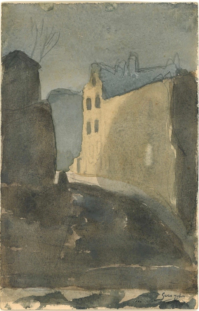 Gwen John, Street at Night, Meudon, 1910s