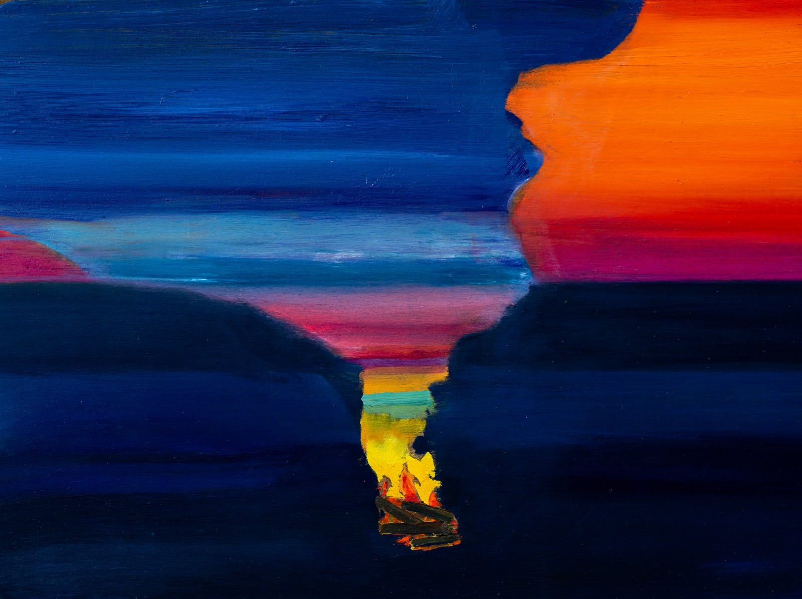 Tom Hammick, Tristan's Fire, Study, 2020