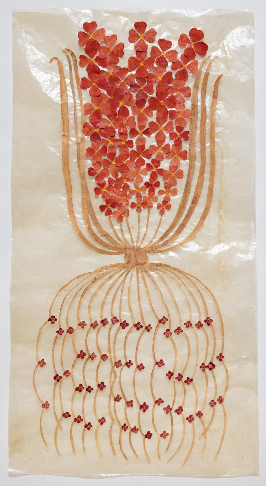 Fumi Imamura, One flower (red flower, spinning root) (花ひとつ(赤い花、 ぴょんぴょん根っ こ), 2025