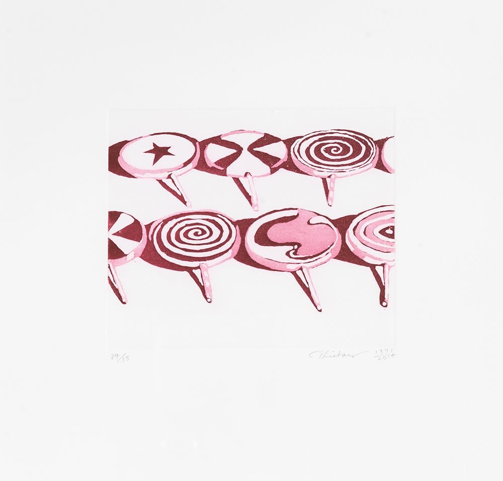 Wayne Thiebaud, Little Red Suckers, 1971-2014