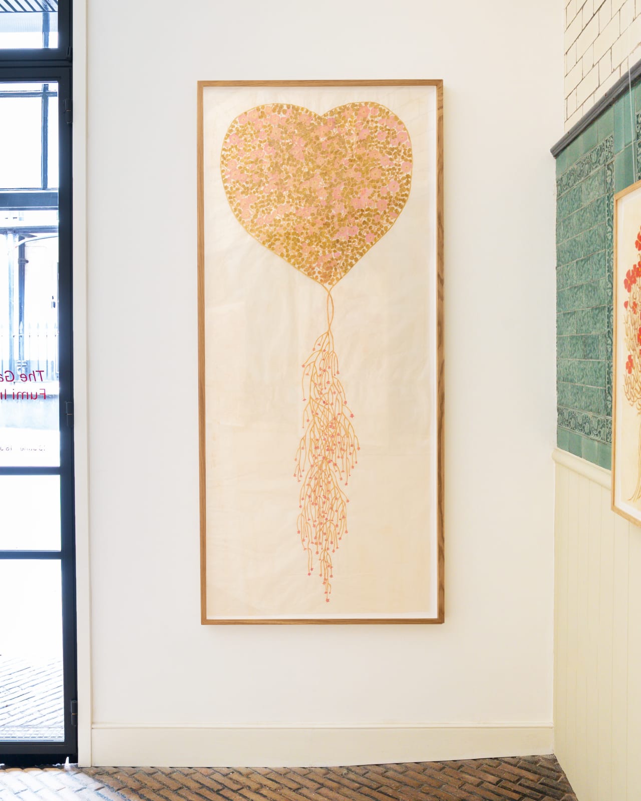 Fumi Imamura, Two flowers (pink flowers, heart shape) (花ふたつ(ももいろ のお花、ハート型) 仮), 2025