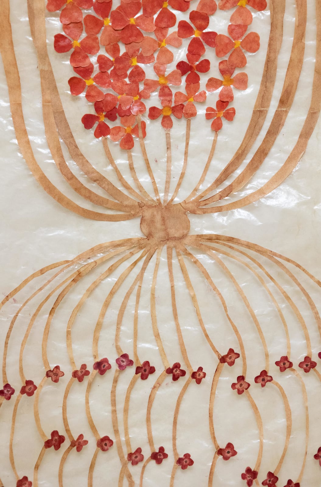Fumi Imamura, One flower (red flower, spinning root) (花ひとつ(赤い花、 ぴょんぴょん根っ こ), 2025