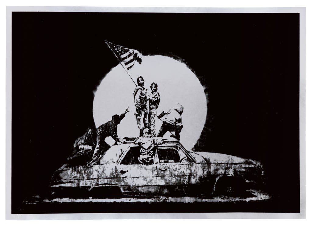 Banksy, Silver Flag, 2006