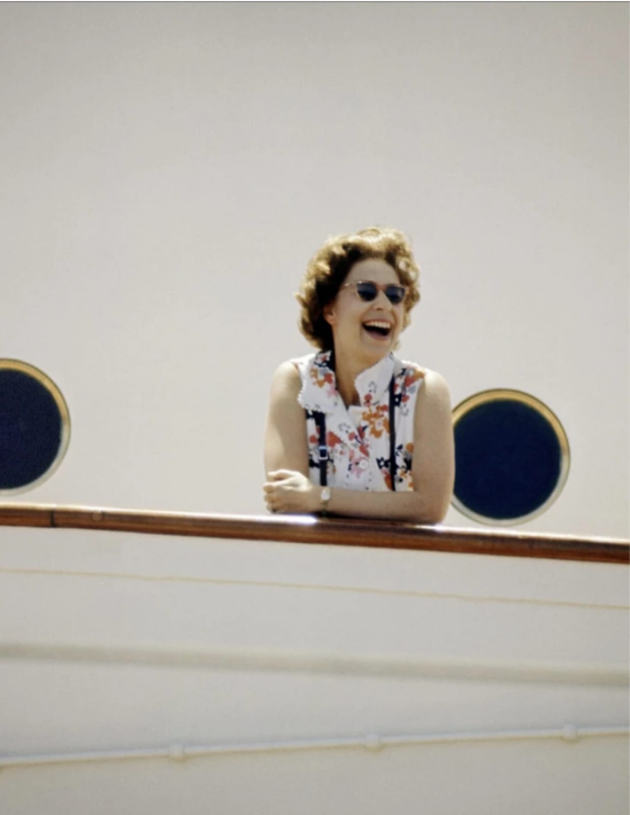 Patrick Lichfield, The Queen on Board of the Britannia (Indian Ocean), 1972