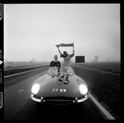 Brian Duffy, Jag, On the M1 Motorway - Vogue, 1961