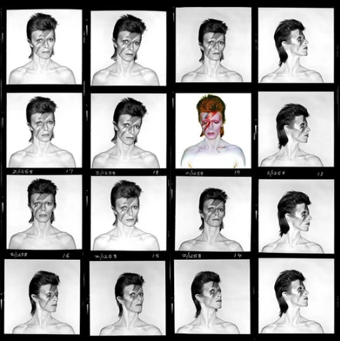 Brian Duffy, David Bowie Aladdin Sane (Contact Sheet), 2017