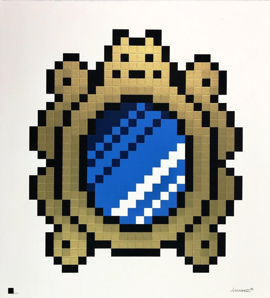 Invader, Versailles (Blue),, 2018