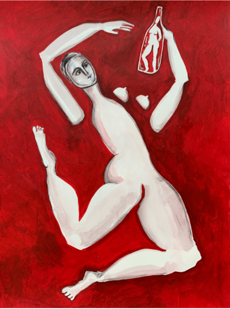 Pina Ambrosino, Off Her Tits (Red), 2021