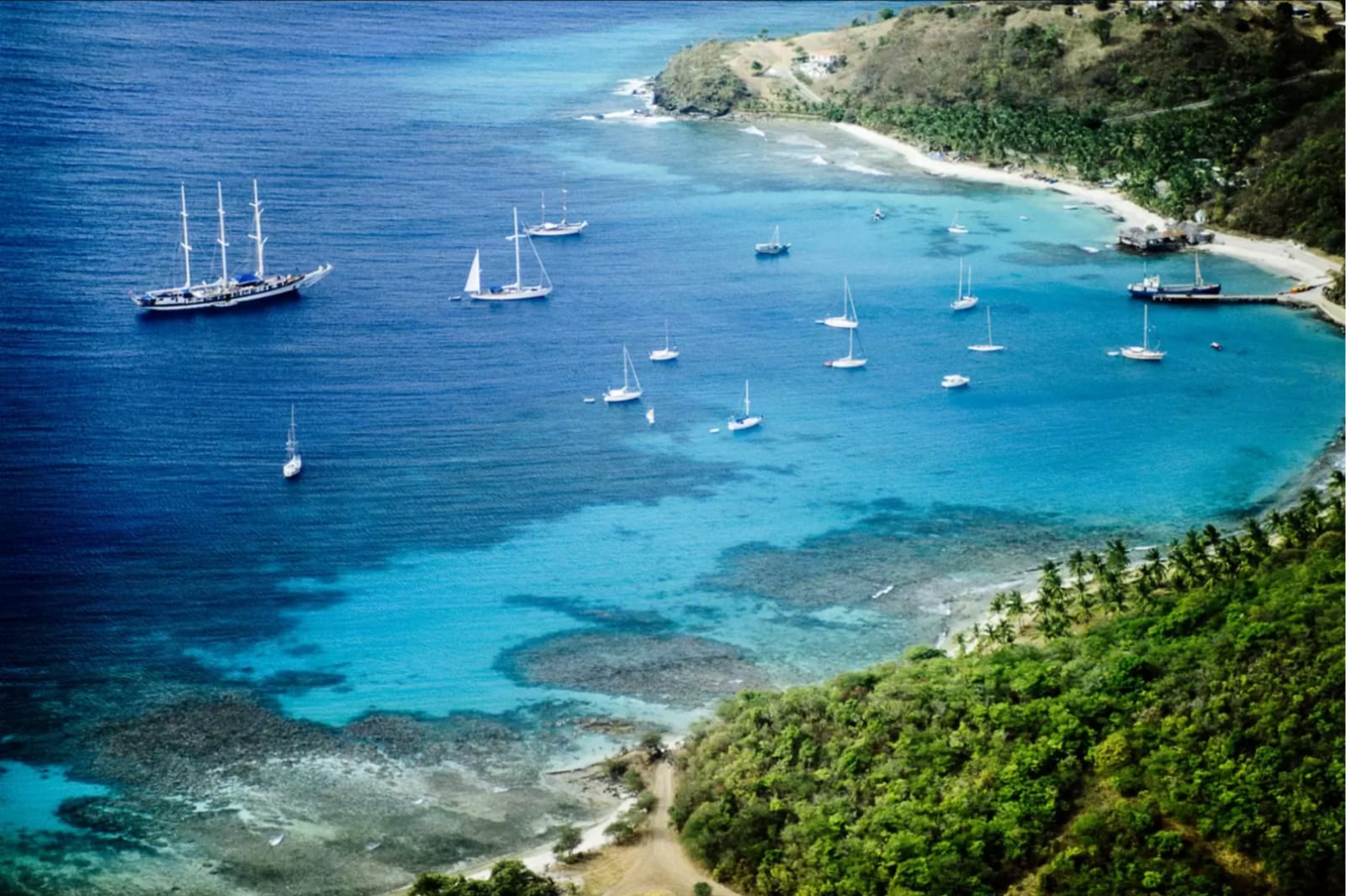 Patrick Lichfield, Britannia Bay, Mustique, 1987