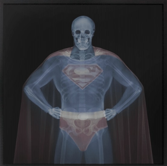 Nick Veasey, Clark Kent vs Superman, Colour, 2020
