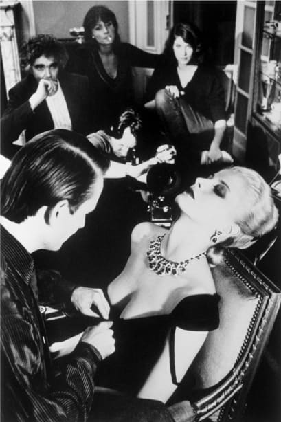 Helmut Newton, Woman Being Filmed, Bulgari Fitting Paris, 1980