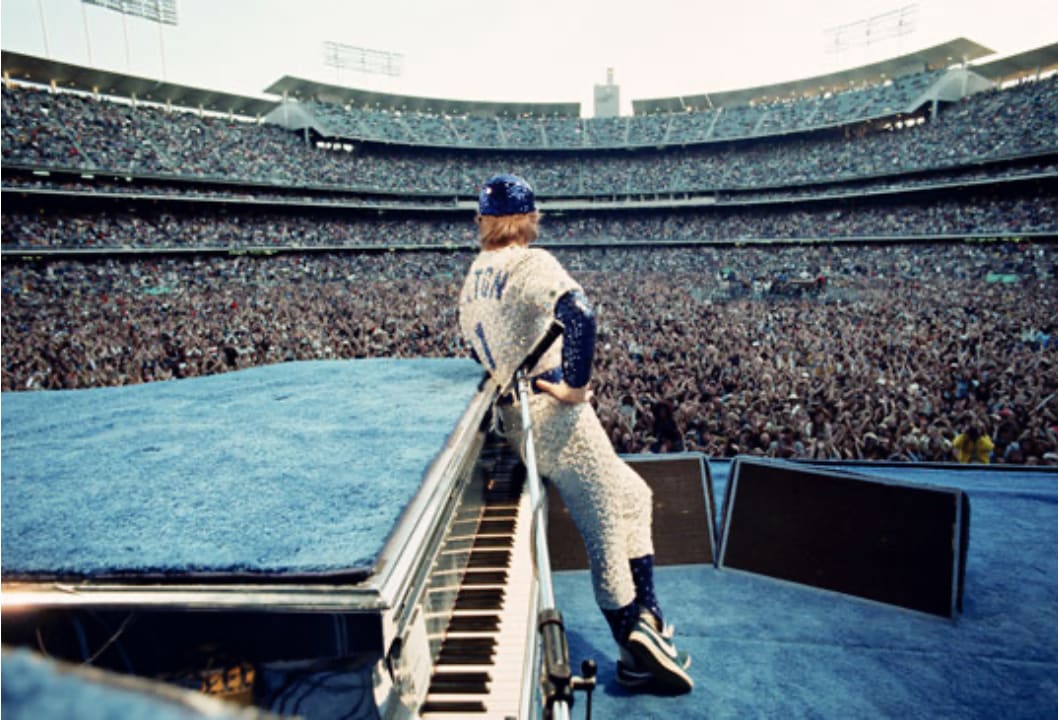 Terry O'Neill, Elton John At Dodger Stadium II, 1975