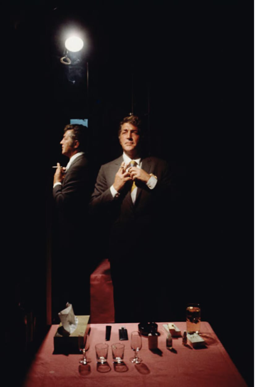 Terry O'Neill, Dean Martin Backstage In Las Vegas, Colourised, 1971