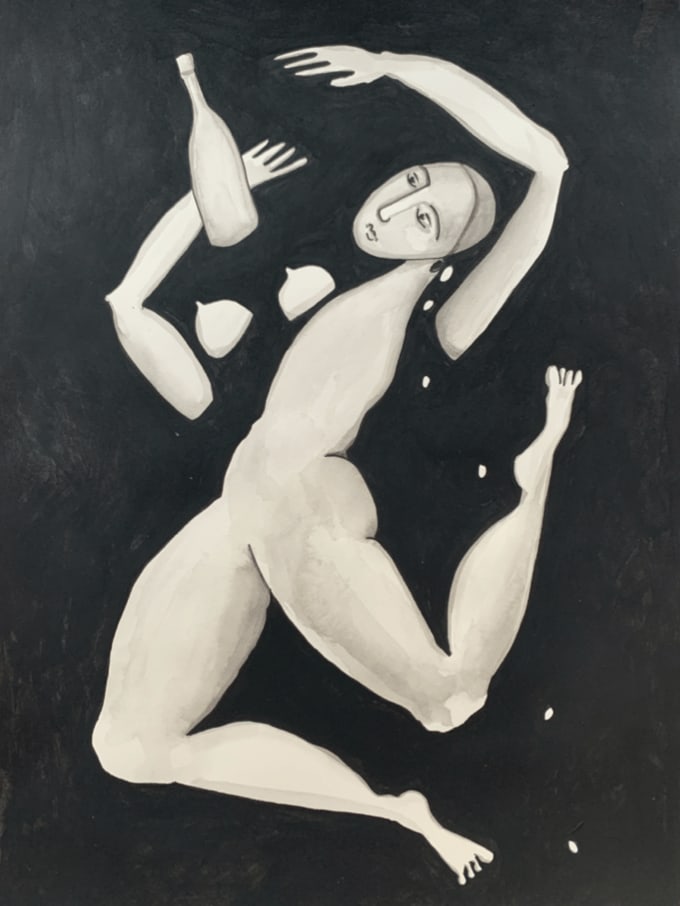 Pina Ambrosino, Off Her Tits Again (Black), 2021