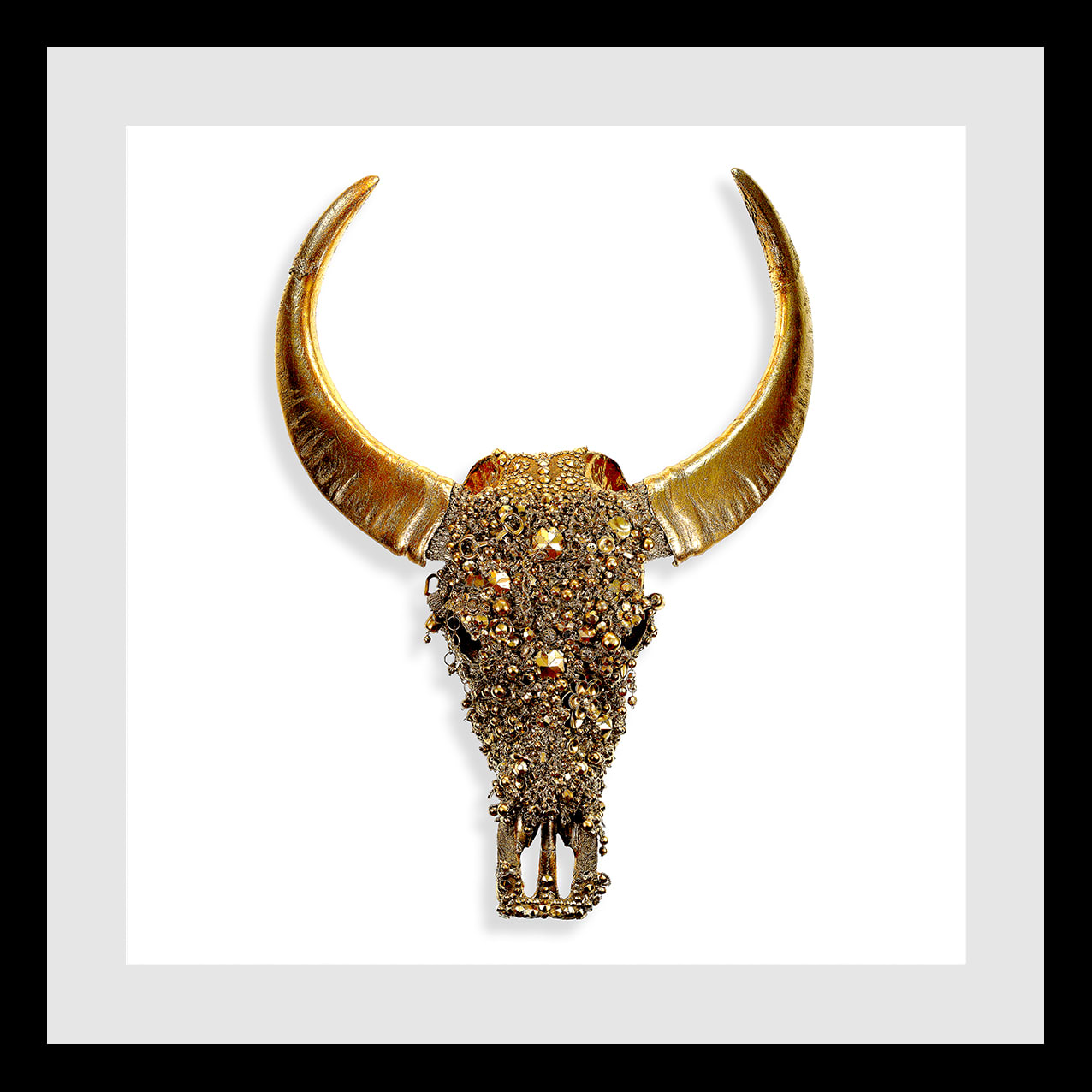 ANGELA MORRIS-WINMILL, Gold Trinket on White