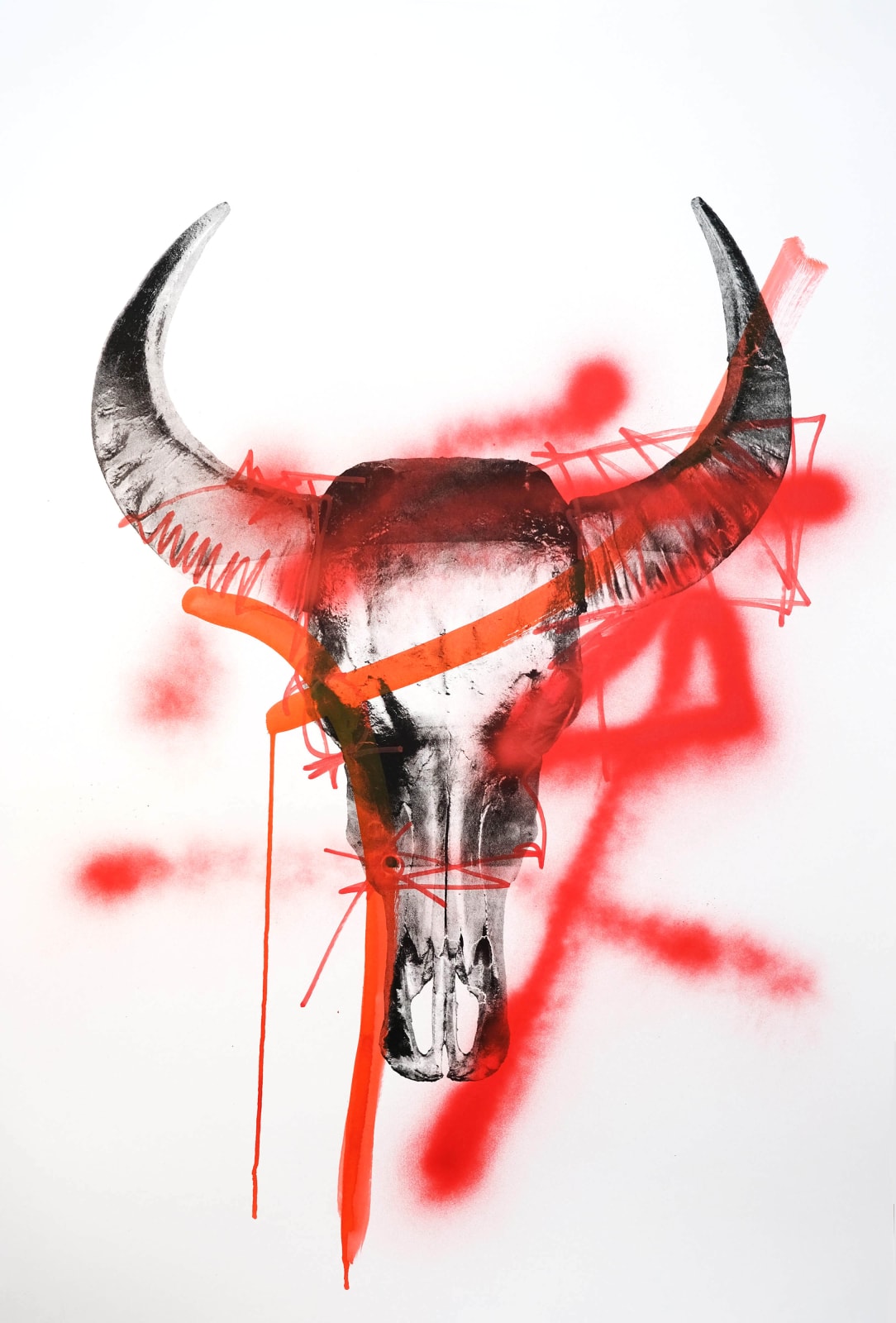 ANGELA MORRIS-WINMILL, Red Graffiti Skull