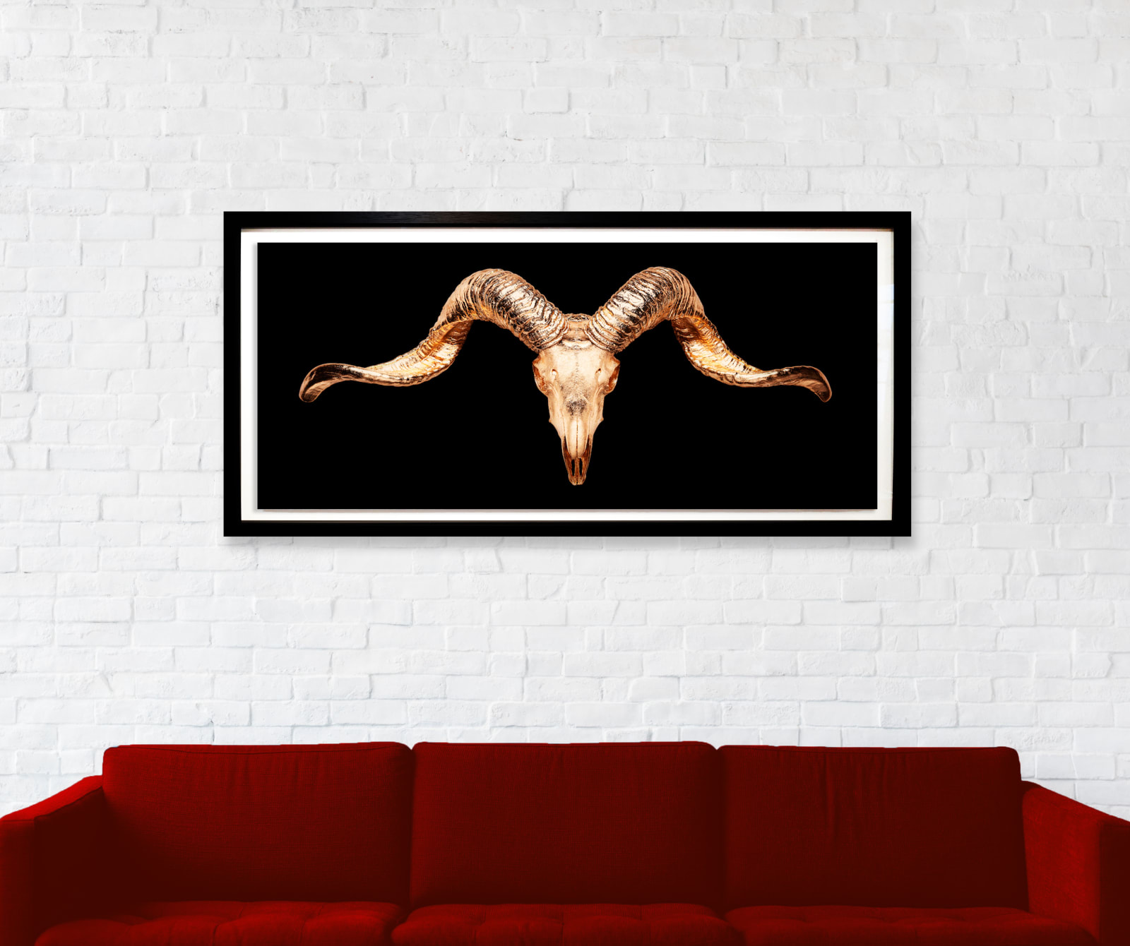 ANGELA MORRIS-WINMILL, Tibetan Ram Gold on Black - Large