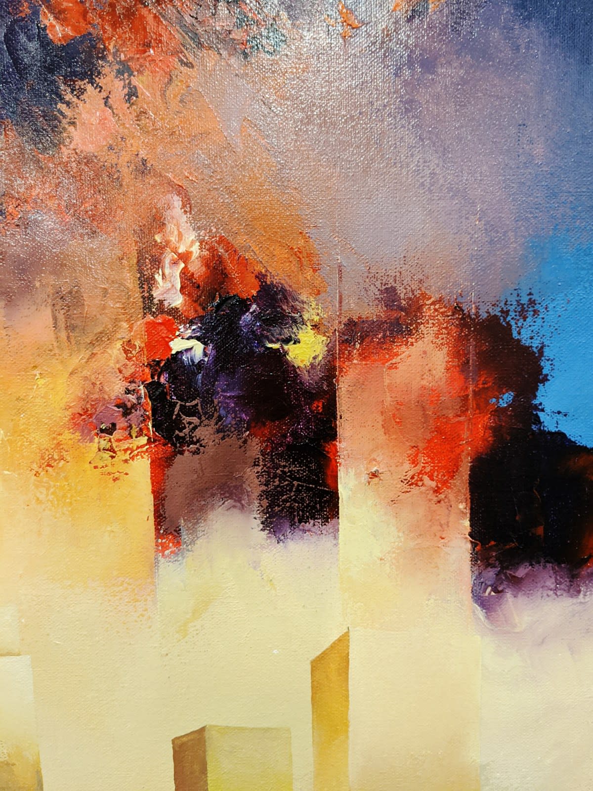 Jon Gubbay Late Sun On Canary Wharf M1 Fine Art