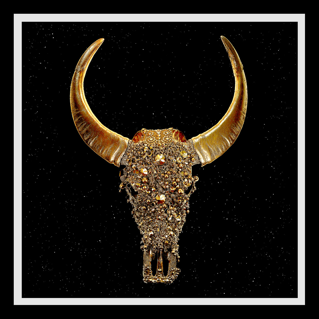 ANGELA MORRIS-WINMILL, Gold Trinket on Black Diamond Dust