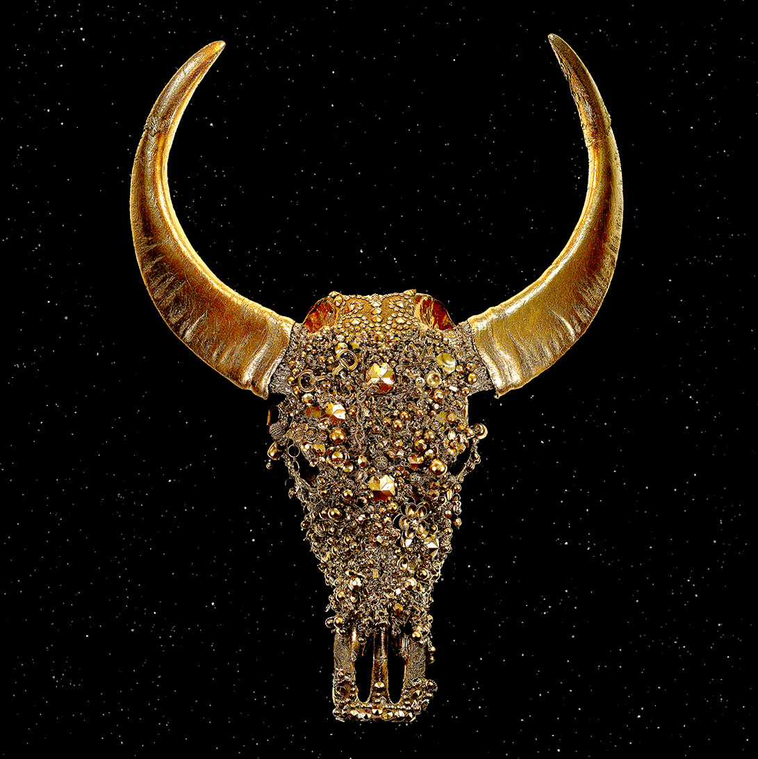 ANGELA MORRIS-WINMILL, Gold Trinket on Black Diamond Dust