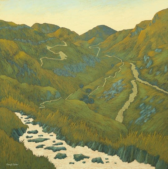 CHERYL CULVER, Mountain Stream, Tracks and Trails