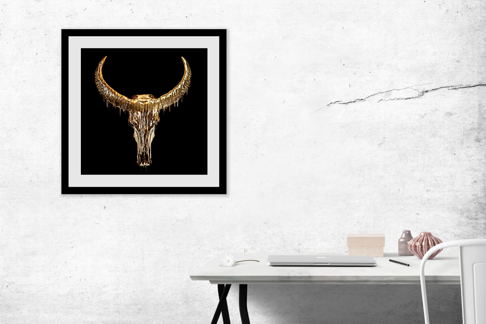 ANGELA MORRIS-WINMILL, Dripping Gold on Black