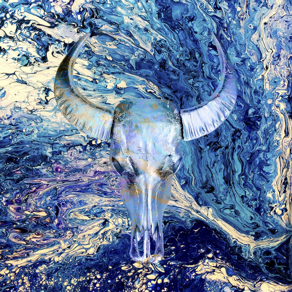 ANGELA MORRIS-WINMILL, Ultra Marine Silver Skull