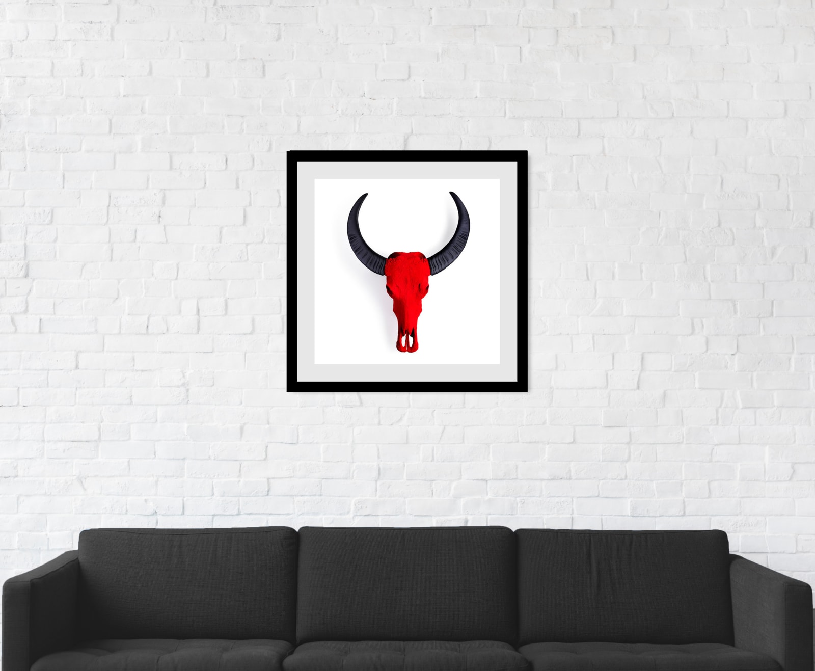 ANGELA MORRIS-WINMILL, Red with Black on White - Small